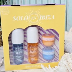NEW Solo en Ibiza Fragrance Body Mist & Balm Set - Blue & Orange